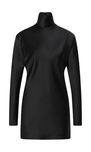 CARLA ZAMPATTI Black Satin Long Sleeve Top