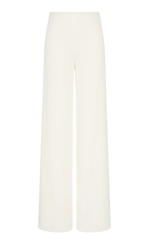 CARLA ZAMPATTI Ivory Crepe Palazzo Pant