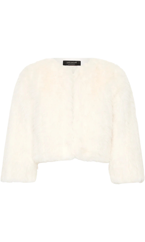 CARLA ZAMPATTI Ivory Piuma Fur Bolero