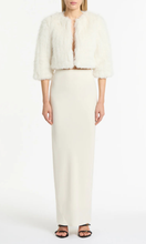 Load image into Gallery viewer, CARLA ZAMPATTI Ivory Piuma Fur Bolero
