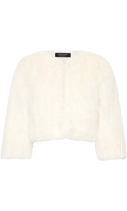CARLA ZAMPATTI Ivory Piuma Fur Bolero