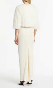 CARLA ZAMPATTI Ivory Piuma Fur Bolero