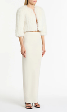 Load image into Gallery viewer, CARLA ZAMPATTI Ivory Piuma Fur Bolero
