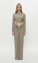 Load image into Gallery viewer, CHRISTOPHER ESBER Bezel Quartz Ruched Skirt
