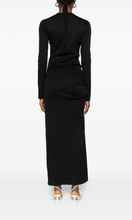 Load image into Gallery viewer, CHRISTOPHER ESBER Crystal Pendant Open Twist Long Sleeve Dress
