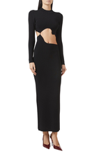 Load image into Gallery viewer, CHRISTOPHER ESBER Maparadita Lattice Separation Long Sleeve Dress
