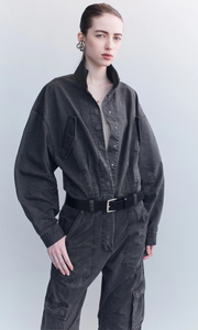 COURTNEY ZHENG Gunther Cotton Drill Cargo Jumpsuit