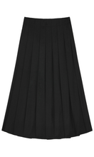 Load image into Gallery viewer, COURTNEY ZHENG Hilde Raw Edge Pleated Wool Skirt
