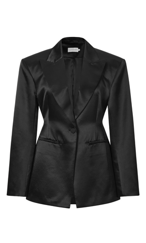 COURTNEY ZHENG Inge Wool Silk Duchesse Satin Blazer