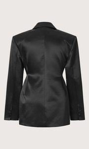 COURTNEY ZHENG Inge Wool Silk Duchesse Satin Blazer