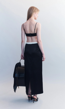 Load image into Gallery viewer, COURTNEY ZHENG Irene Wool Silk Duchesse Midi Skirt
