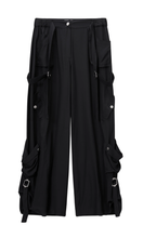 Load image into Gallery viewer, COURTNEY ZHENG | Larson  Crepe Silk Cargo Pants
