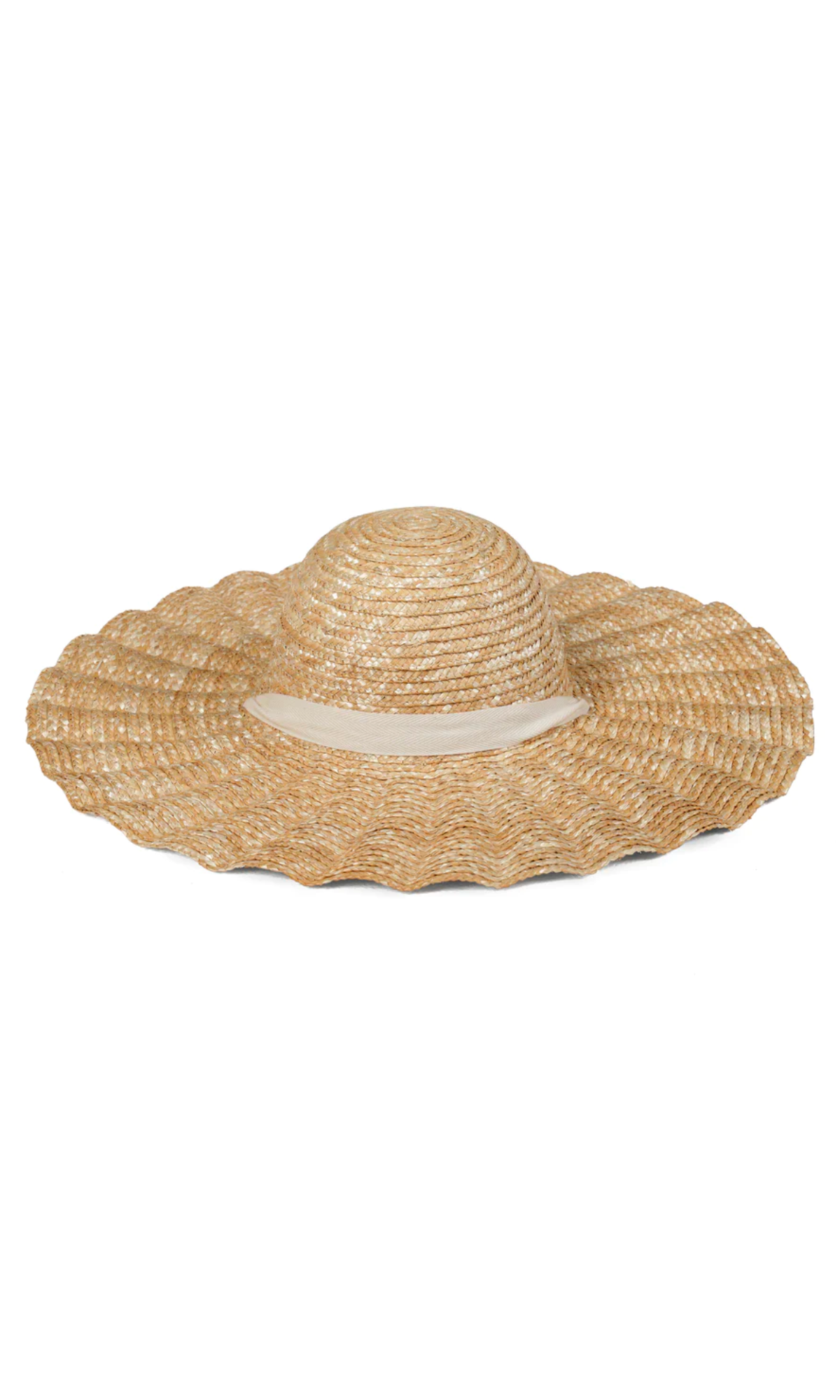LACK OF COLOR , wavy straw hat Wave Cotton Bucket Hat (Beige) | Lack of Color [US] main image 4