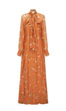Load image into Gallery viewer, LEO LIN Lilith Tie Neck Maxi Dress
