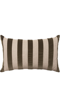 Load image into Gallery viewer, L&amp;M Home Etro Velvet Striped Cushion Olive at Amara Home 
