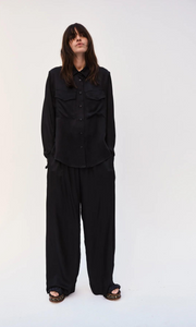 MATIN Twill Draped Shirt
