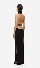 Load image into Gallery viewer, MISHA The Cowl Neck Jersey Dress in Black at SAINTE
