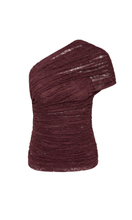 Load image into Gallery viewer, MISHA The Kali Lace Top in Currant at SAINTE
