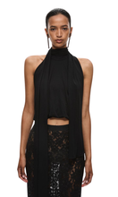 Load image into Gallery viewer, MISHA The Sash Jersey Top in Black at SAINTE
