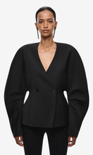 Load image into Gallery viewer, MISHA The Sculpted Blazer Jacket in Black at SAINTE
