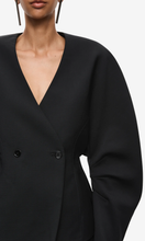Load image into Gallery viewer, MISHA The Sculpted Blazer Jacket in Black at SAINTE
