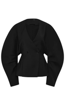 Load image into Gallery viewer, MISHA The Sculpted Blazer Jacket in Black at SAINTE
