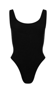 NAGNATA Houndstooth Wool Bodysuit