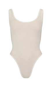 NAGNATA Houndstooth Wool Bodysuit