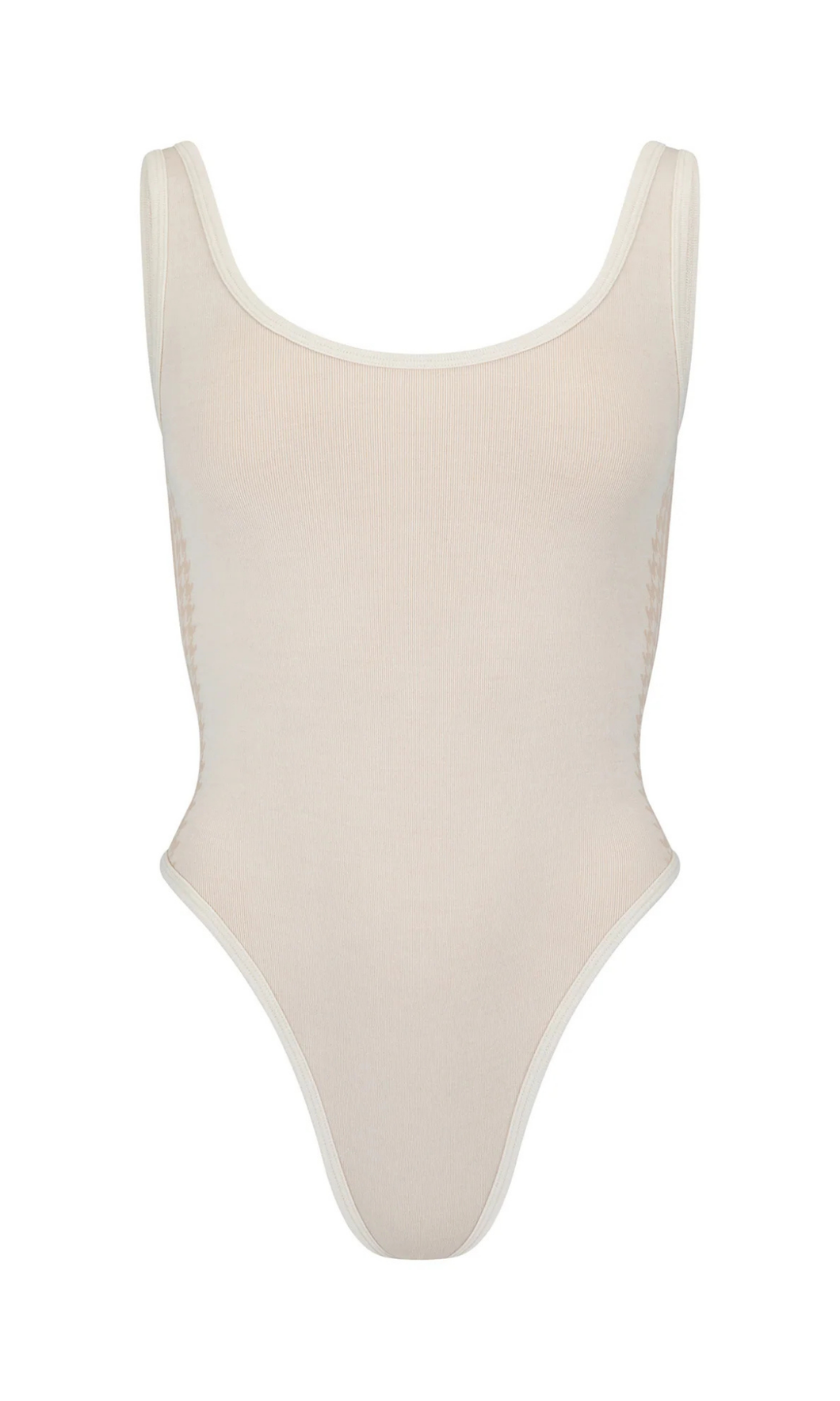 NAGNATA Houndstooth Wool Bodysuit
