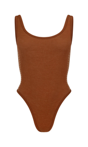 NAGNATA Houndstooth Wool Bodysuit