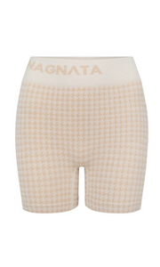 NAGNATA Houndstooth Wool Mini Short