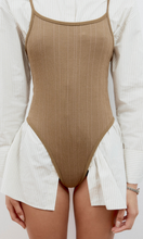 Load image into Gallery viewer, NAGNATA Pinstripe Wool Bodysuit
