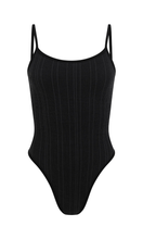 Load image into Gallery viewer, NAGNATA Pinstripe Wool Bodysuit
