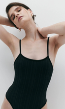 Load image into Gallery viewer, NAGNATA Pinstripe Wool Bodysuit

