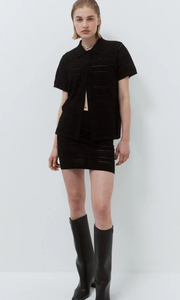 NAGNATA Seda Silk Check Skirt