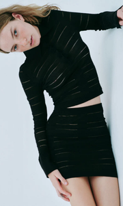 NAGNATA Seda Silk Check Skirt