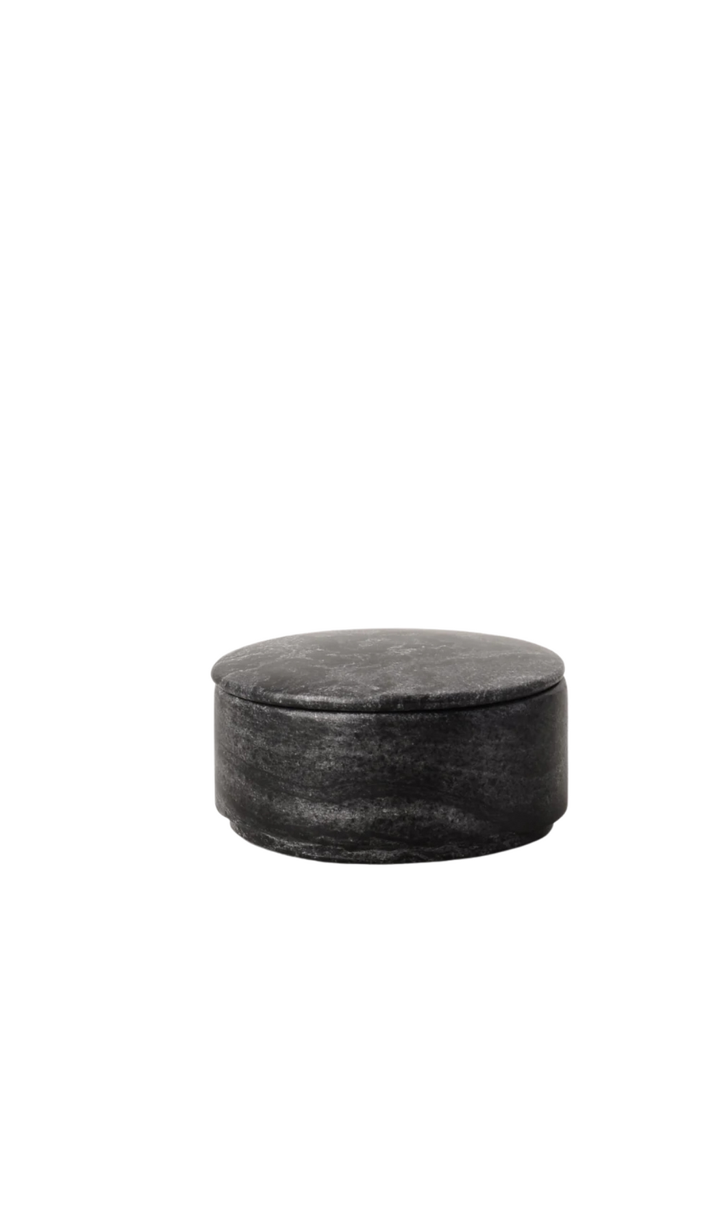 MARBLE | Black Round Dish with Lid