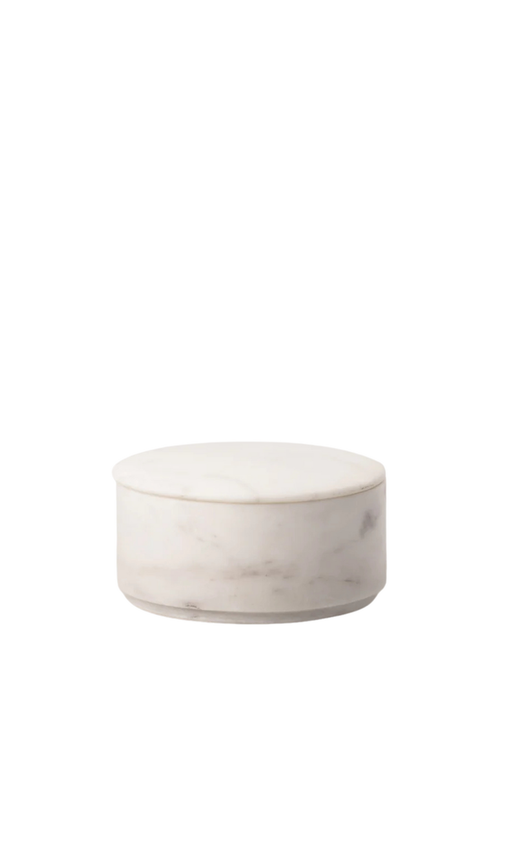 MARBLE | White Round Dish with Lid
