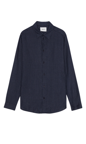 NN .07 Enzo Classic Collar Linen Shirt
