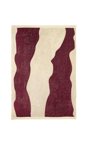 OAS Burgundy Bone Towel