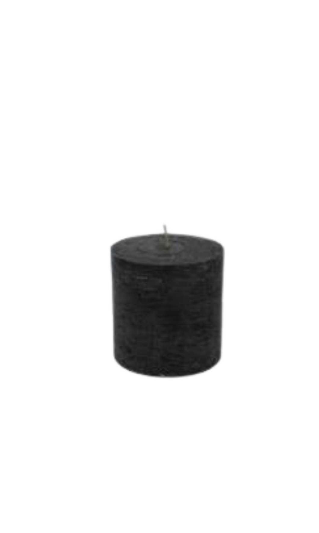 Black Italian Unscented Pillar Candle