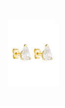 Load image into Gallery viewer, PORTER Pear Studs 1ct Gold
