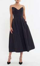 Load image into Gallery viewer, REBECCA VALLANCE Luiza Strapless Midi Dress
