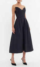 Load image into Gallery viewer, REBECCA VALLANCE Luiza Strapless Midi Dress
