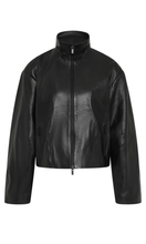 Load image into Gallery viewer, ST. AGNI Cocoon Zip Leather Jacket
