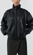 Load image into Gallery viewer, ST. AGNI Cocoon Zip Leather Jacket
