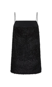 ST. AGNI Feathered Silk Cami
