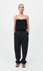 ST. AGNI Feathered Silk Cami