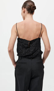ST. AGNI Feathered Silk Cami