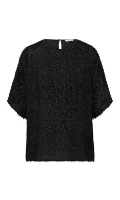 ST. AGNI Feathered Silk Tee